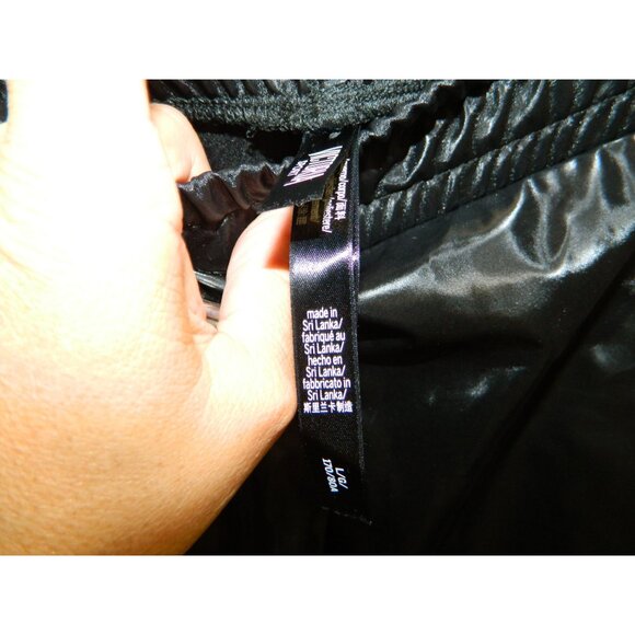 Victoria Sport Metallic Black Shiny Windbreaker Pants Large Victoria's Secret - Picture 4 of 10